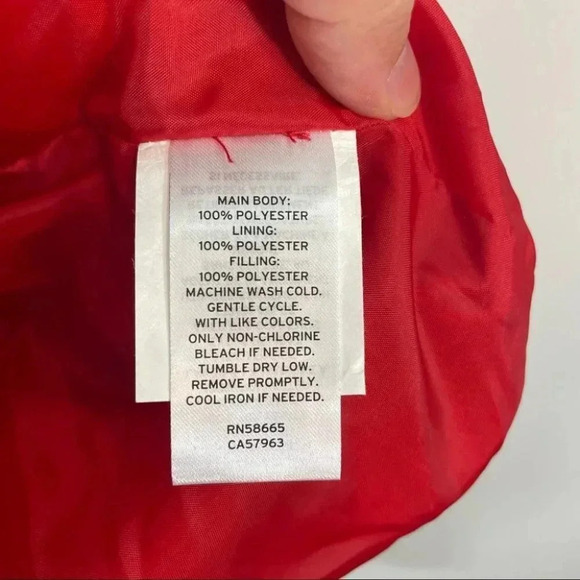 Abound Red Puffer  Jacket - Picture 10 of 11